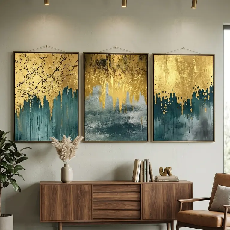 Gold Leaf Oil Painting