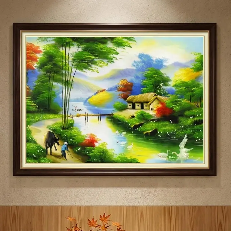 Village Landscape Artwork
