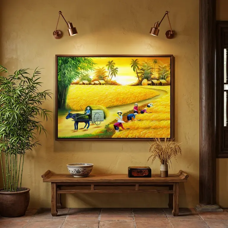 Village Landscape Artwork