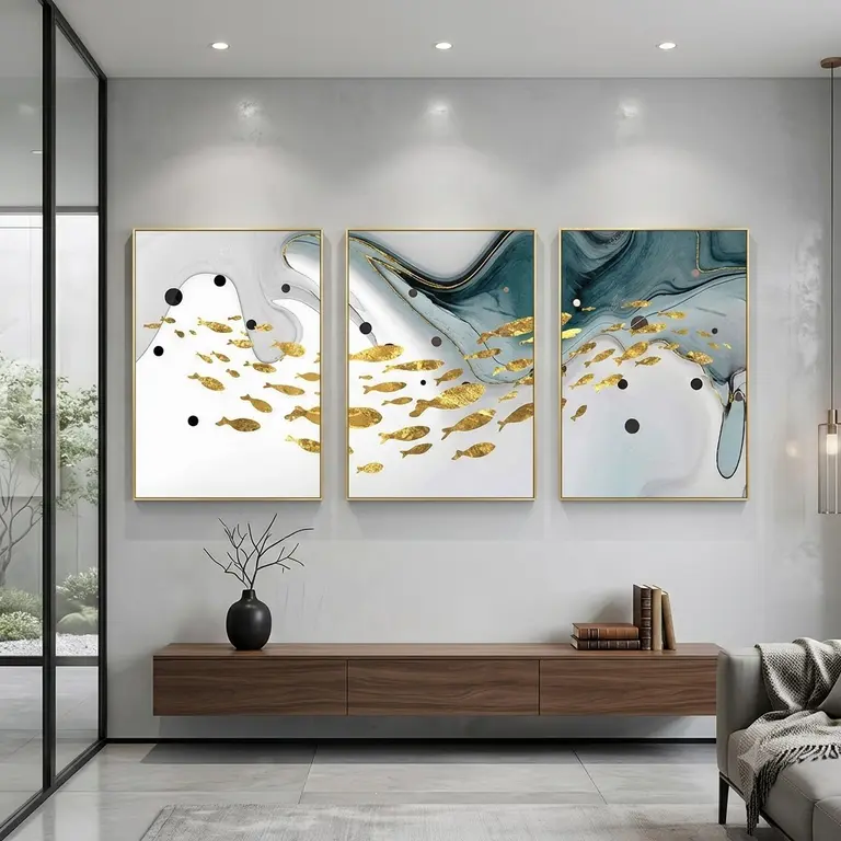 Modern Fish Artwork Set