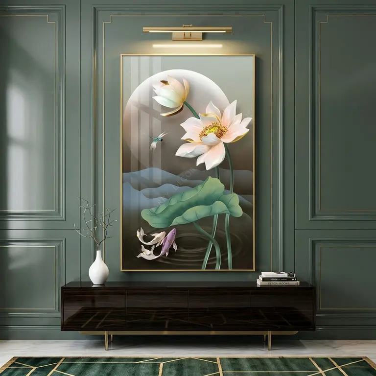 Lotus and fish Art