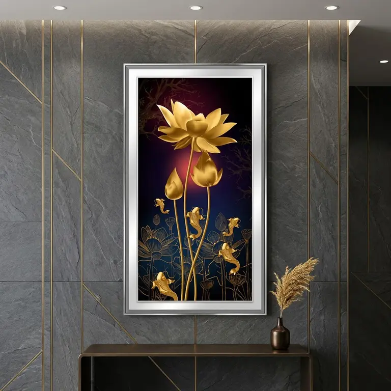 Lotus and fish Art