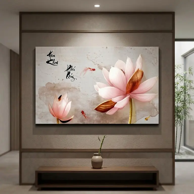 Lotus and fish Art