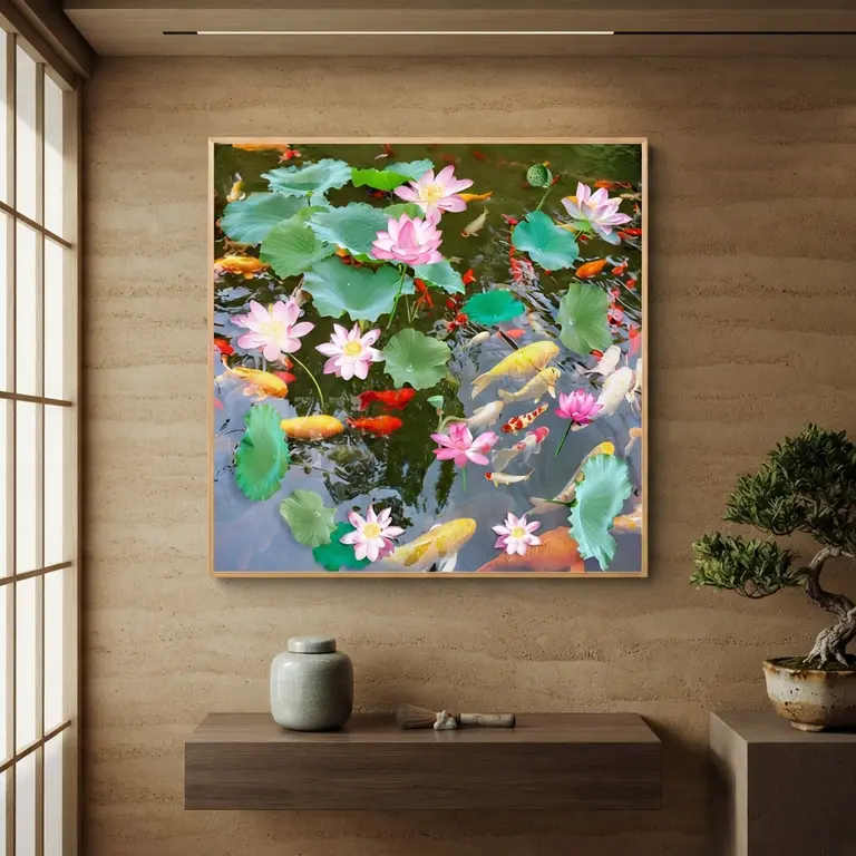 Lotus and fish Art