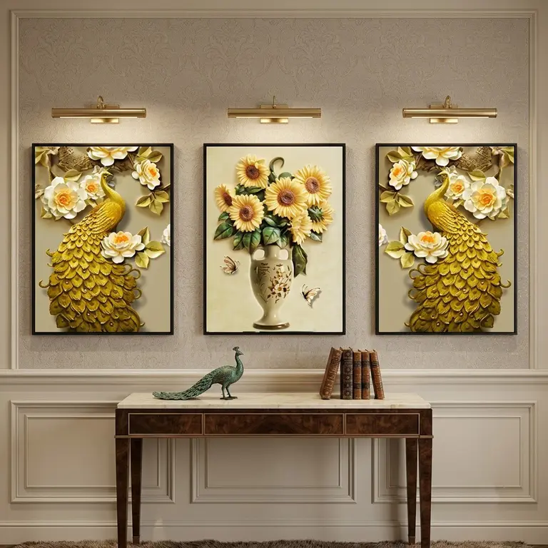 Prosperity Peacocks Art Set