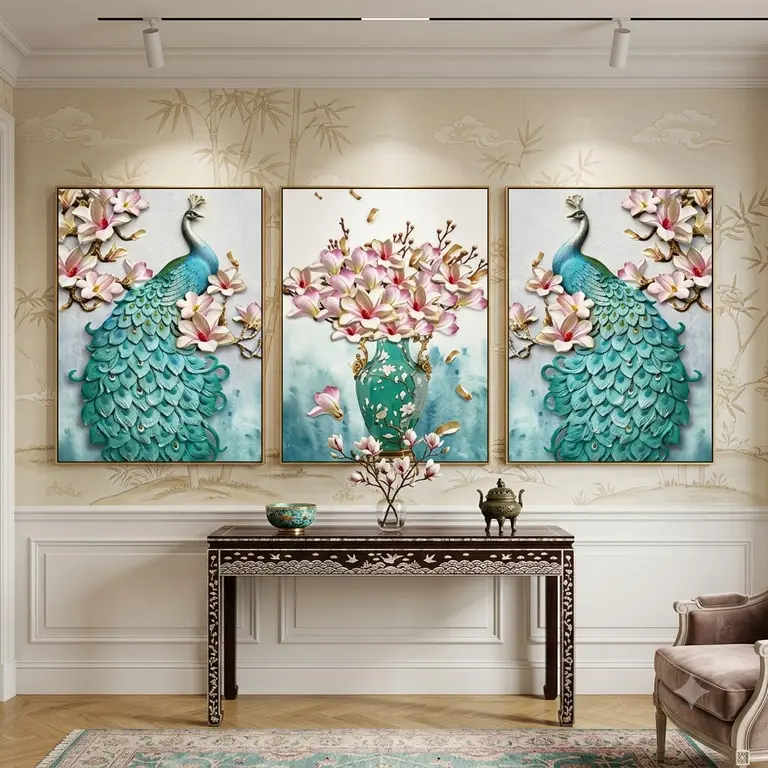 Bộ tranh đôi công phú quý