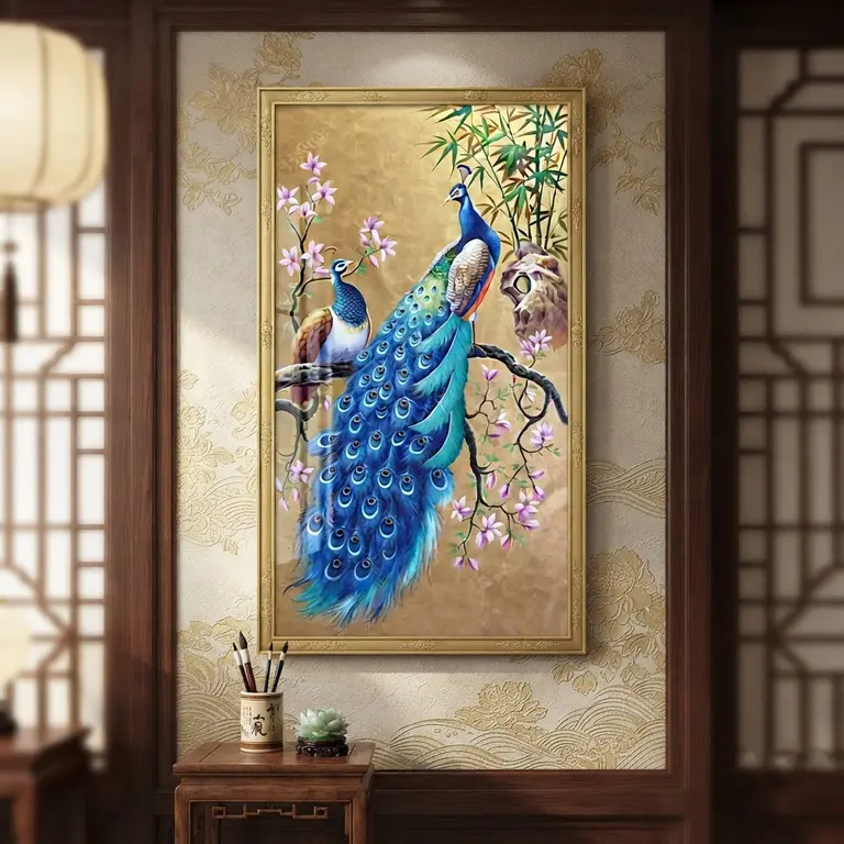 Tranh đôi công phú quý