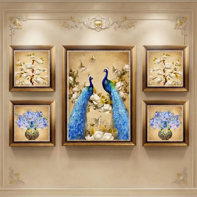 Prosperity Peacock Art Set